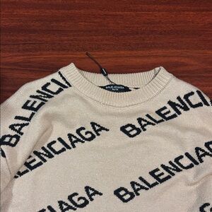 COPY - Balenciaga Cream Logo Knitwear